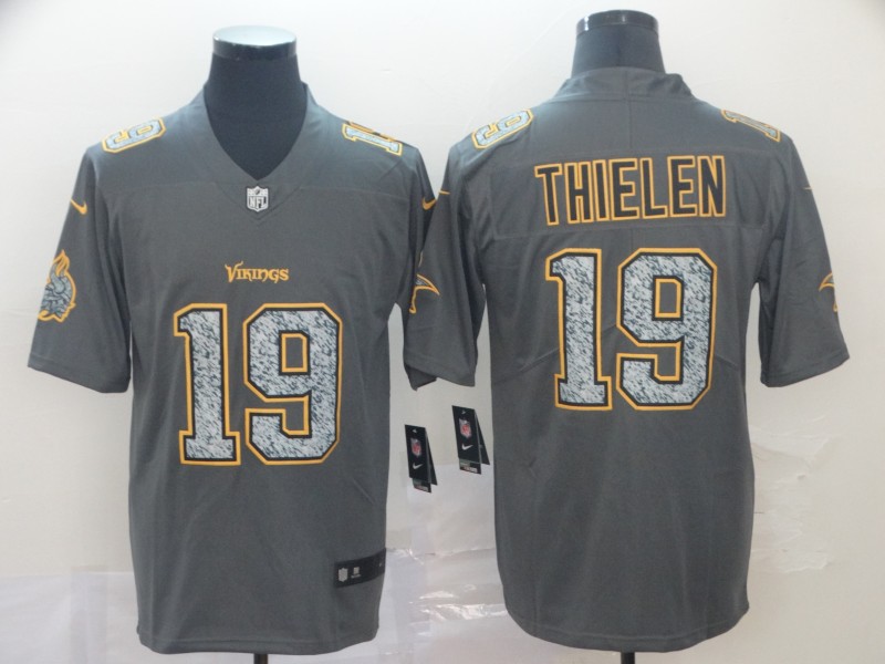 Men's Minnesota Vikings Adam Thielen #19 Gray Jersey